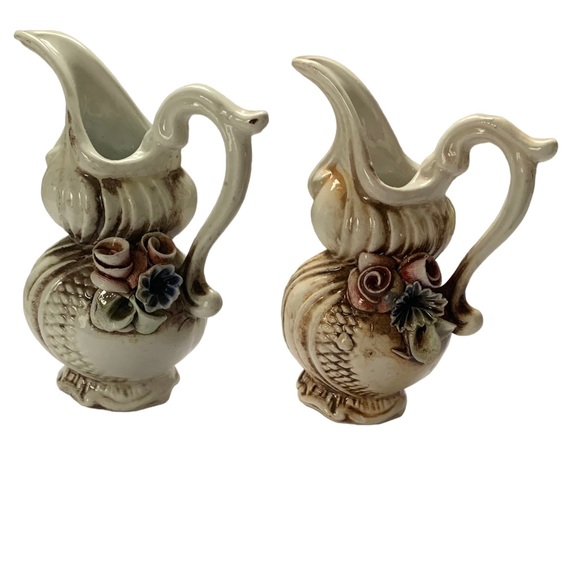 Other - Vintage Italian Ceramic Porcelain Pair Of Personal Creamers Made In Italy